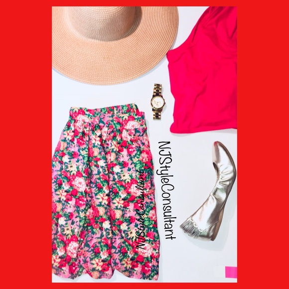 Wet Seal Dresses & Skirts - floral skater skirt juniors large